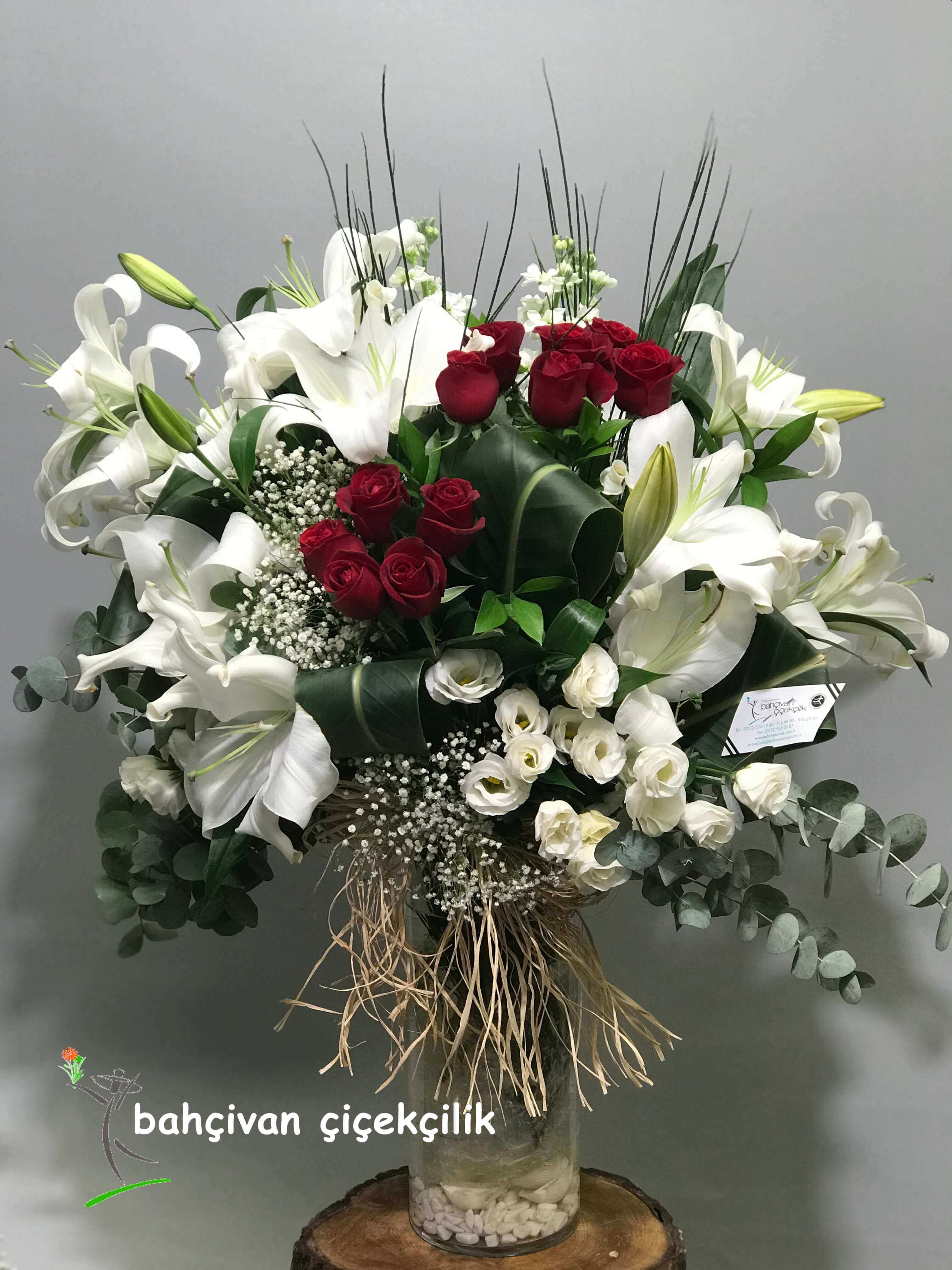 Lüks Cam Vazo Aranjmanı